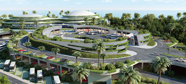 碧桂园森林城市交通枢纽 360°全角度绿化覆盖